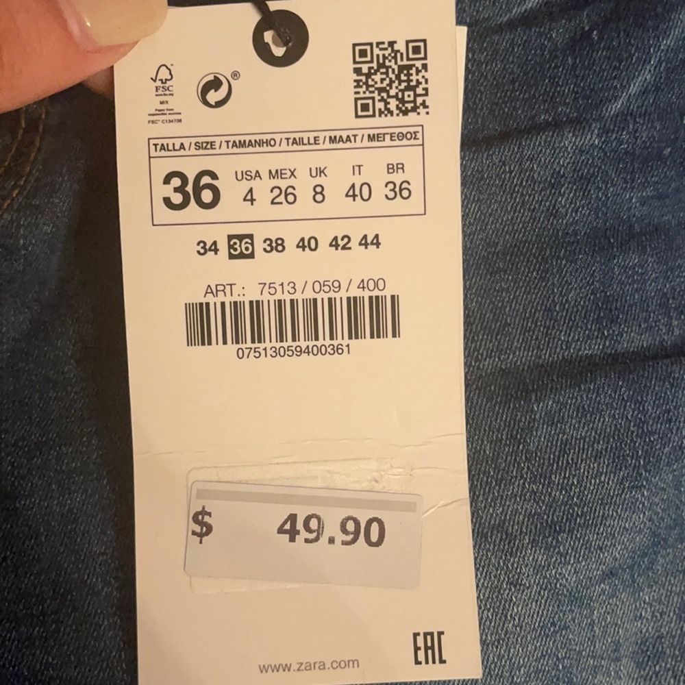 Zara skinny jeans